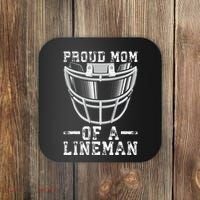 Proud Mom Of A Lineman Football Coaster thumb 0