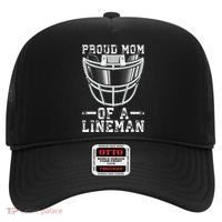 Proud Mom Of A Lineman Football Hat thumb 0