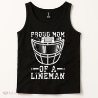 Proud Mom Of A Lineman Football Tank Top thumb 2