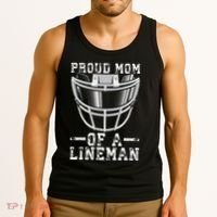 Proud Mom Of A Lineman Football Tank Top thumb 3