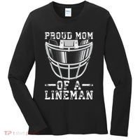 Proud Mom Of A Lineman Football Women's Long Sleeve Shirt thumb 0