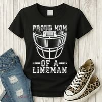 Proud Mom Of A Lineman Football Women's T-Shirt thumb 3