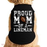 Proud Mom Of A Lineman Football Doggie Tank thumb 0