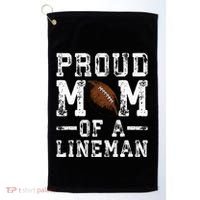 Proud Mom Of A Lineman Football Golf Towel thumb 0