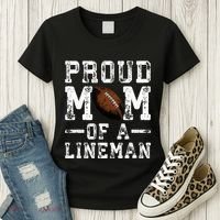 Proud Mom Of A Lineman Football Women's T-Shirt thumb 3