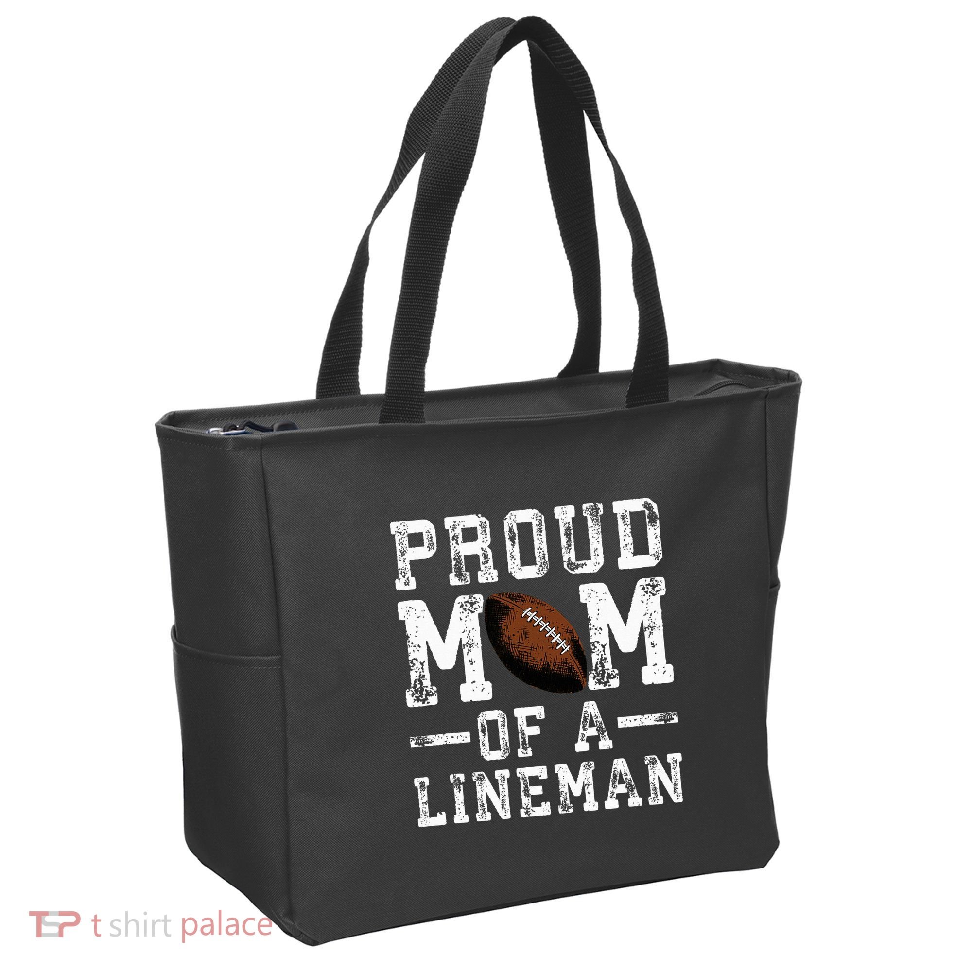 Proud Mom Of A Lineman Football Tote Bag