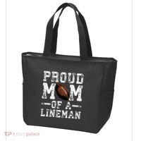 Proud Mom Of A Lineman Football Tote Bag thumb 3