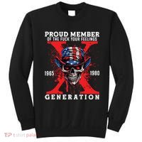 Proud Member Of Your Feelings Horror Skull X Generation Sweatshirt thumb 0