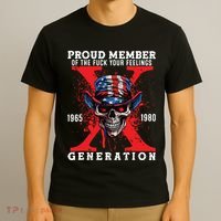 Proud Member Of Your Feelings Horror Skull X Generation T-Shirt thumb 3