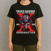 Proud Member Of Your Feelings Horror Skull X Generation T-Shirt thumb 4