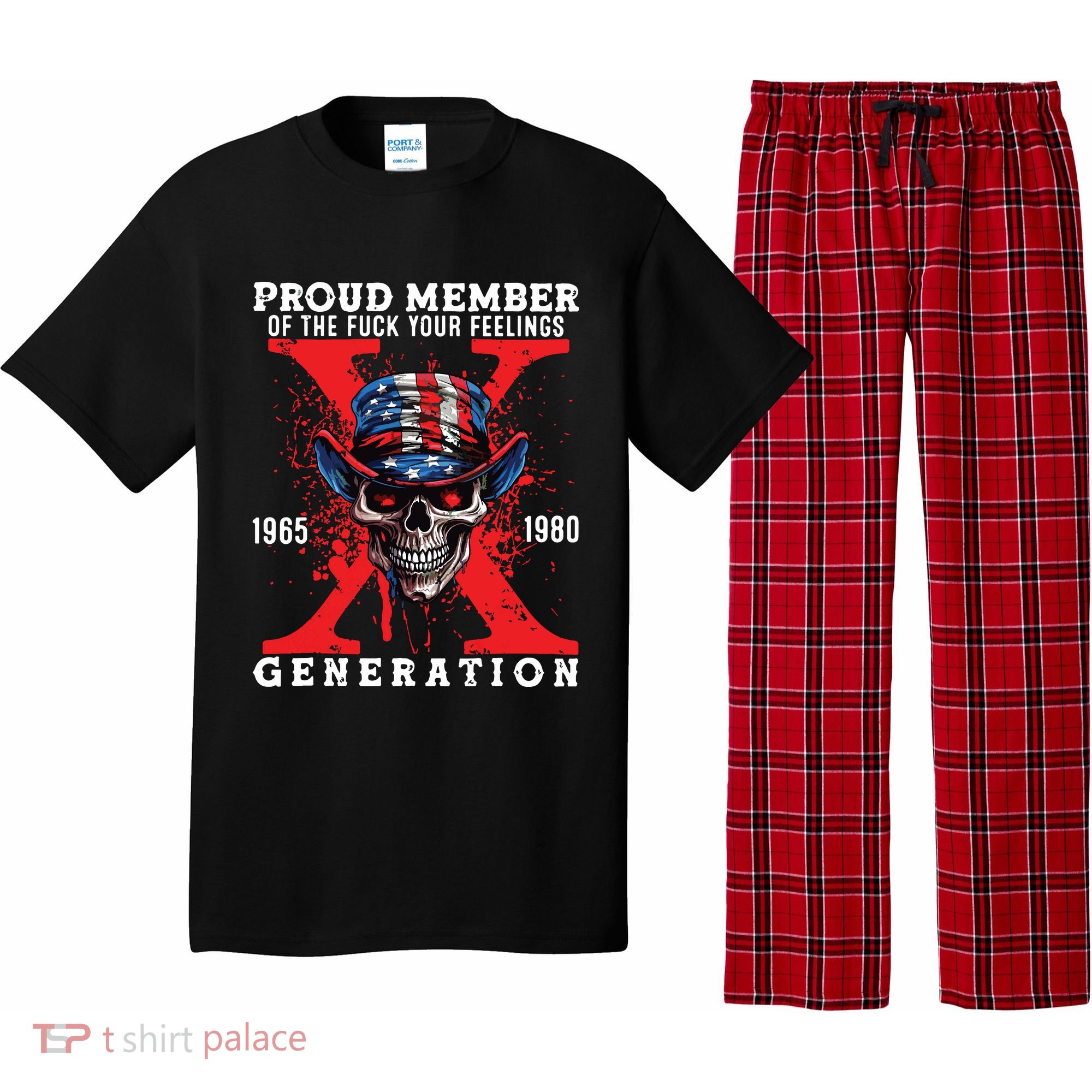 Proud Member Of Your Feelings Horror Skull X Generation Pajama Set