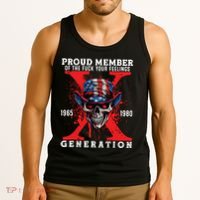 Proud Member Of Your Feelings Horror Skull X Generation Tank Top thumb 3