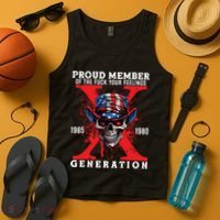 Proud Member Of Your Feelings Horror Skull X Generation Tank Top thumb 4