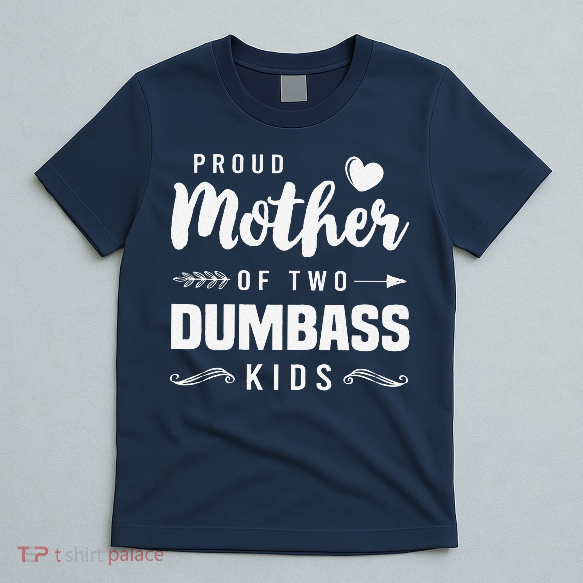 Proud Mother Of Two Dumbass Mom Mothers Day Gift T-Shirt