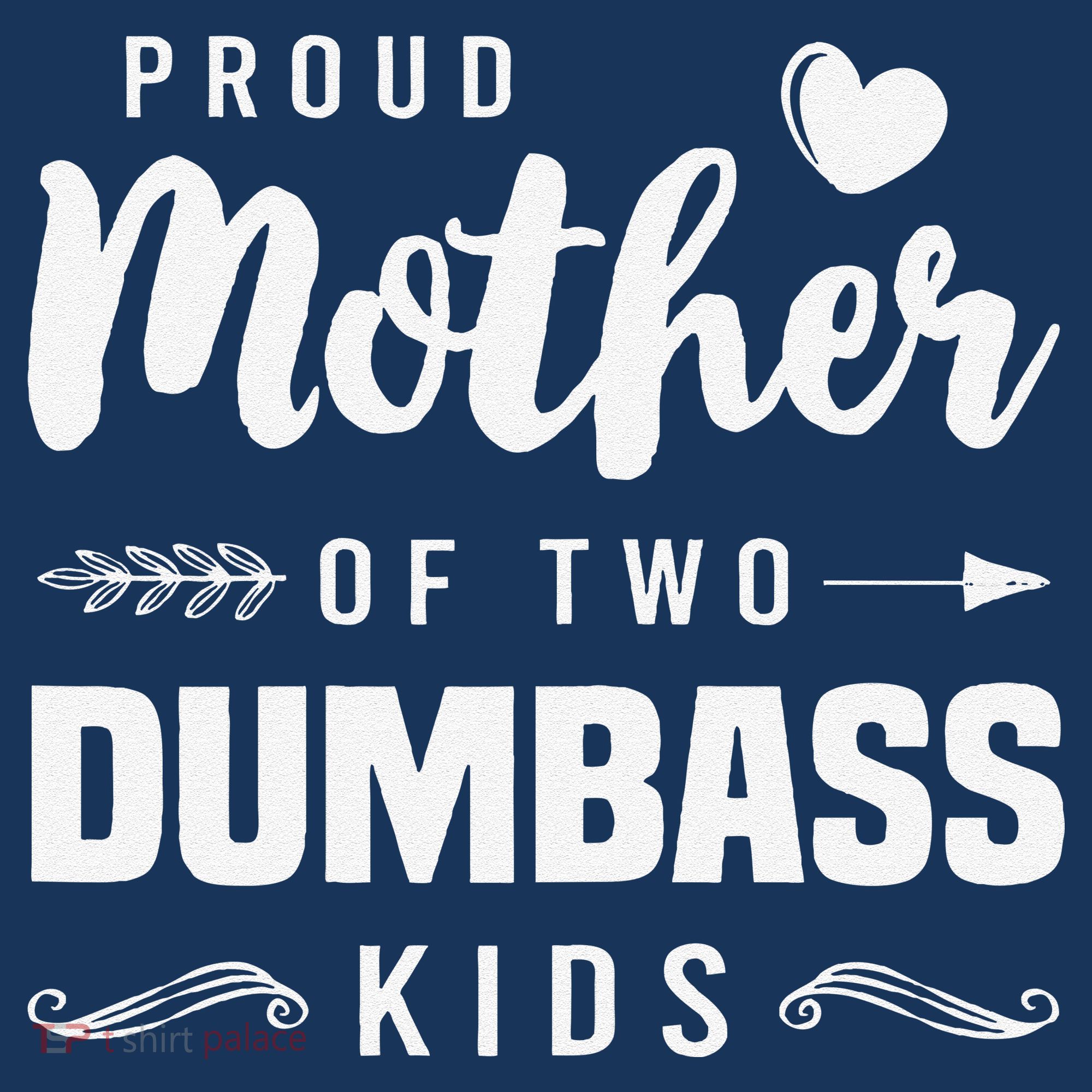 Proud Mother Of Two Dumbass Mom Mothers Day Gift Women's Hoodie