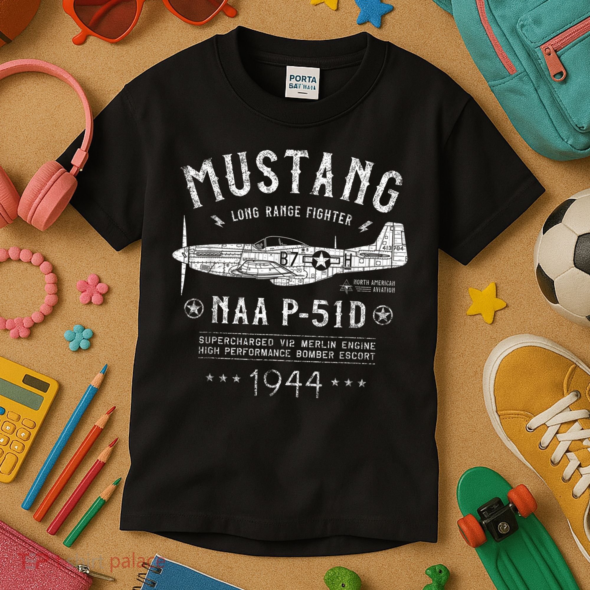 P51 Mustang Kids T-Shirt
