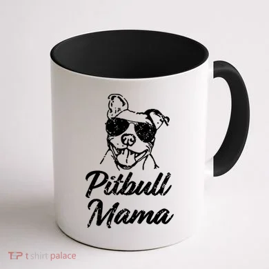 Pitbull Mom Coffee Mug back