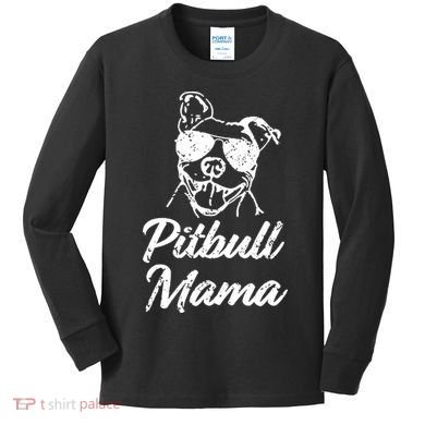 Pitbull Mom Kids Long Sleeve Shirt
