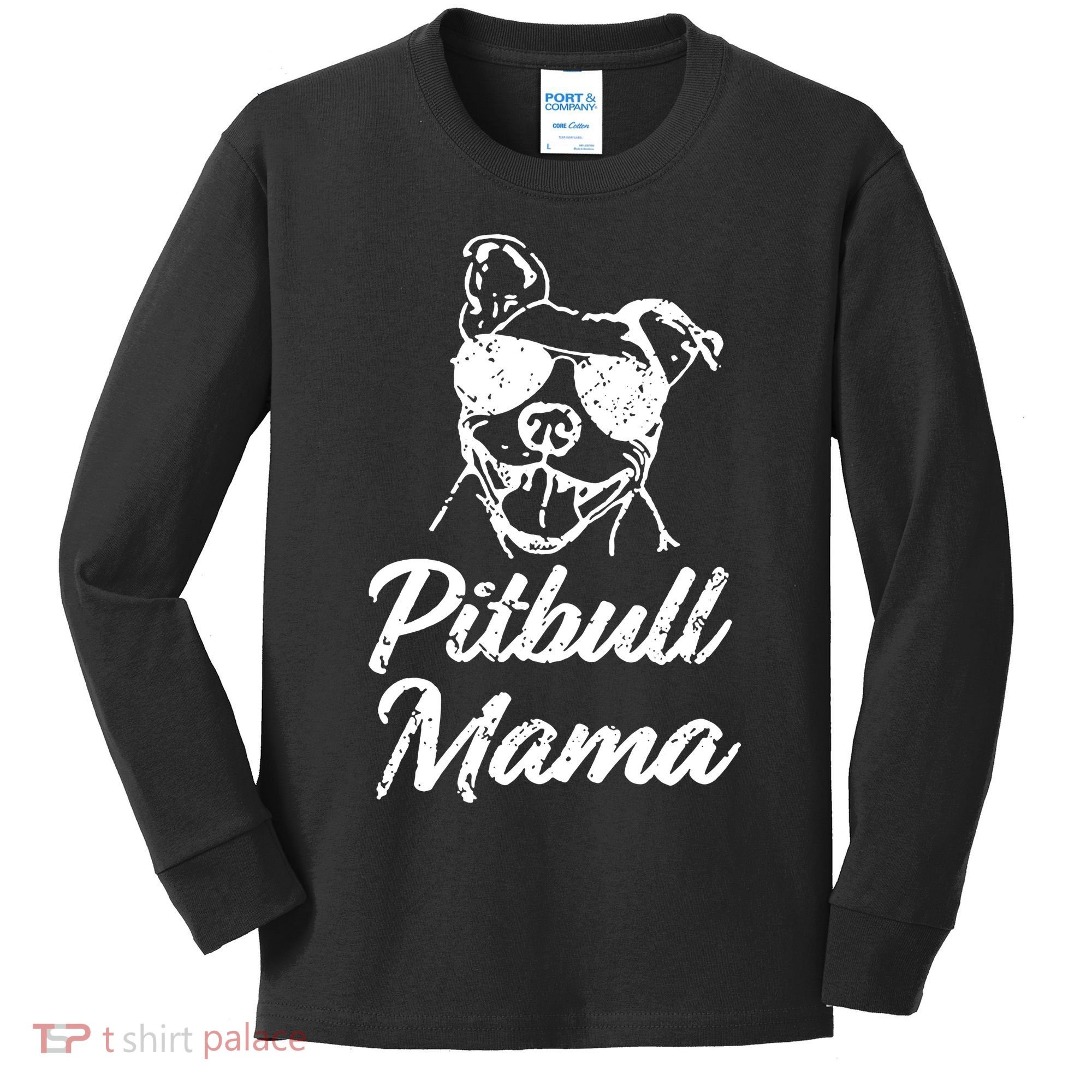 Pitbull Mom Kids Long Sleeve Shirt