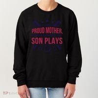 Proud Mother Pray Before Son Plays Baseball Women's Sweatshirt thumb 0