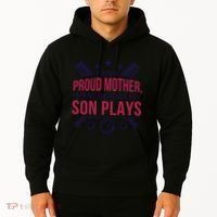 Proud Mother Pray Before Son Plays Baseball Hoodie thumb 2