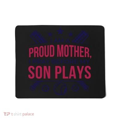 Proud Mother Pray Before Son Plays Baseball Mousepad