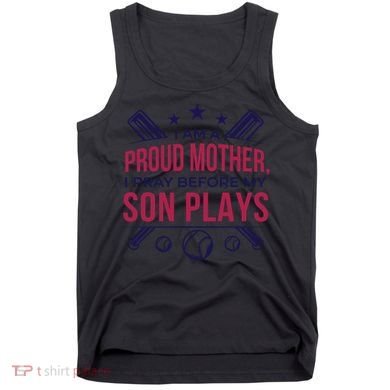 Proud Mother Pray Before Son Plays Baseball Tank Top