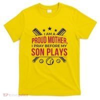Proud Mother Pray Before Son Plays Baseball T-Shirt thumb 0