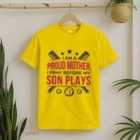 Proud Mother Pray Before Son Plays Baseball T-Shirt thumb 2