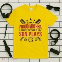 Proud Mother Pray Before Son Plays Baseball T-Shirt thumb 5
