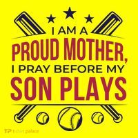 Proud Mother Pray Before Son Plays Baseball Women's T-Shirt thumb 6