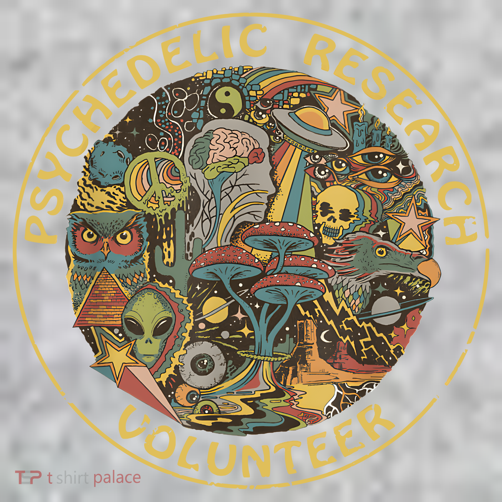 Psychedelic Mushroom Psychedelic Research Volunteer The Baniff Cuffed Pom Beanie