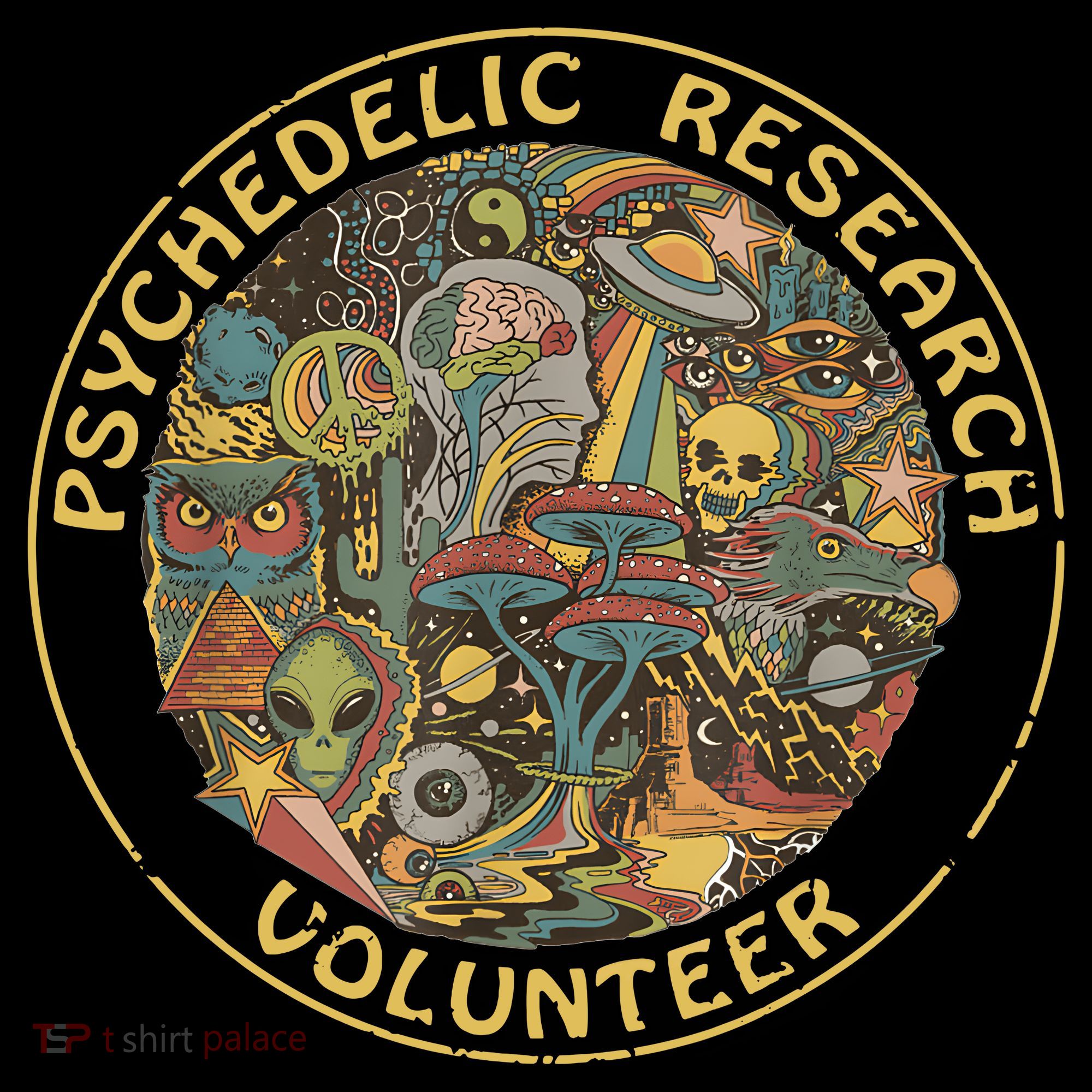 Psychedelic Mushroom Psychedelic Research Volunteer Ornament