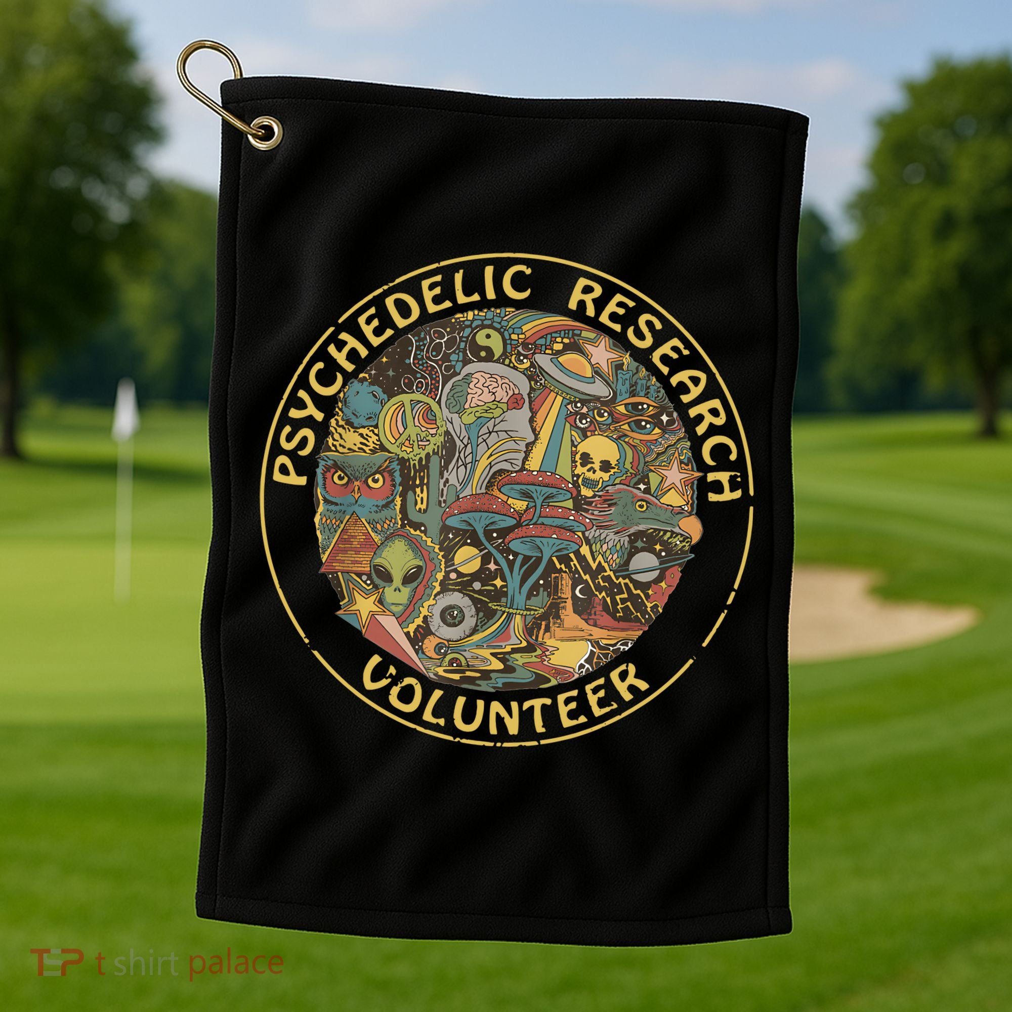 Psychedelic Mushroom Psychedelic Research Volunteer Golf Towel