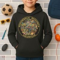 Psychedelic Mushroom Psychedelic Research Volunteer Kids Hoodie thumb 2