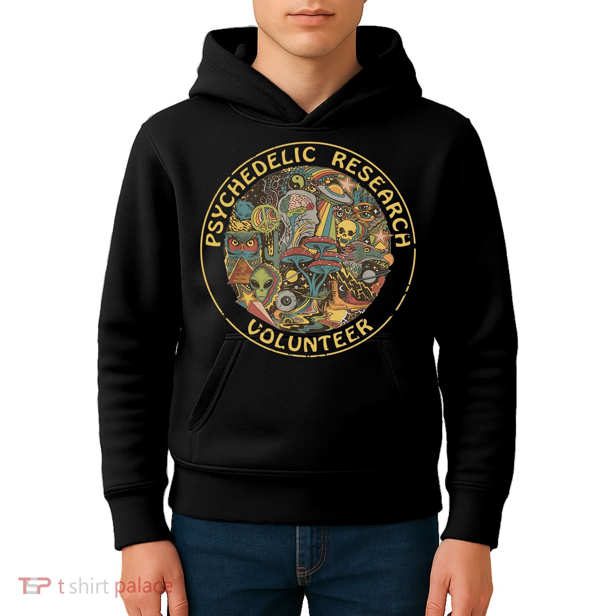 Psychedelic Mushroom Psychedelic Research Volunteer Kids Hoodie