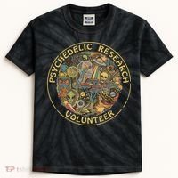 Psychedelic Mushroom Psychedelic Research Volunteer Kids Tie-Dye T-Shirt thumb 0