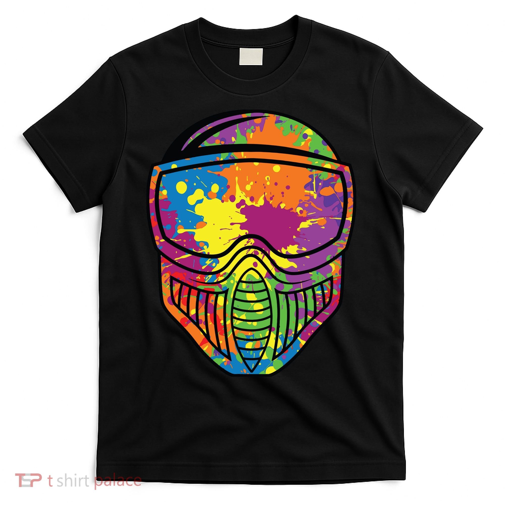 Paintball Mask Paint Shooting Paintballer Air Gun T-Shirt
