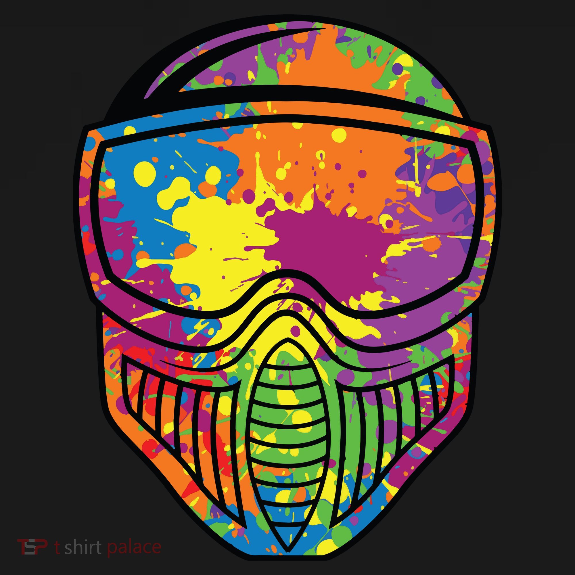 Paintball Mask Paint Shooting Paintballer Air Gun T-Shirt
