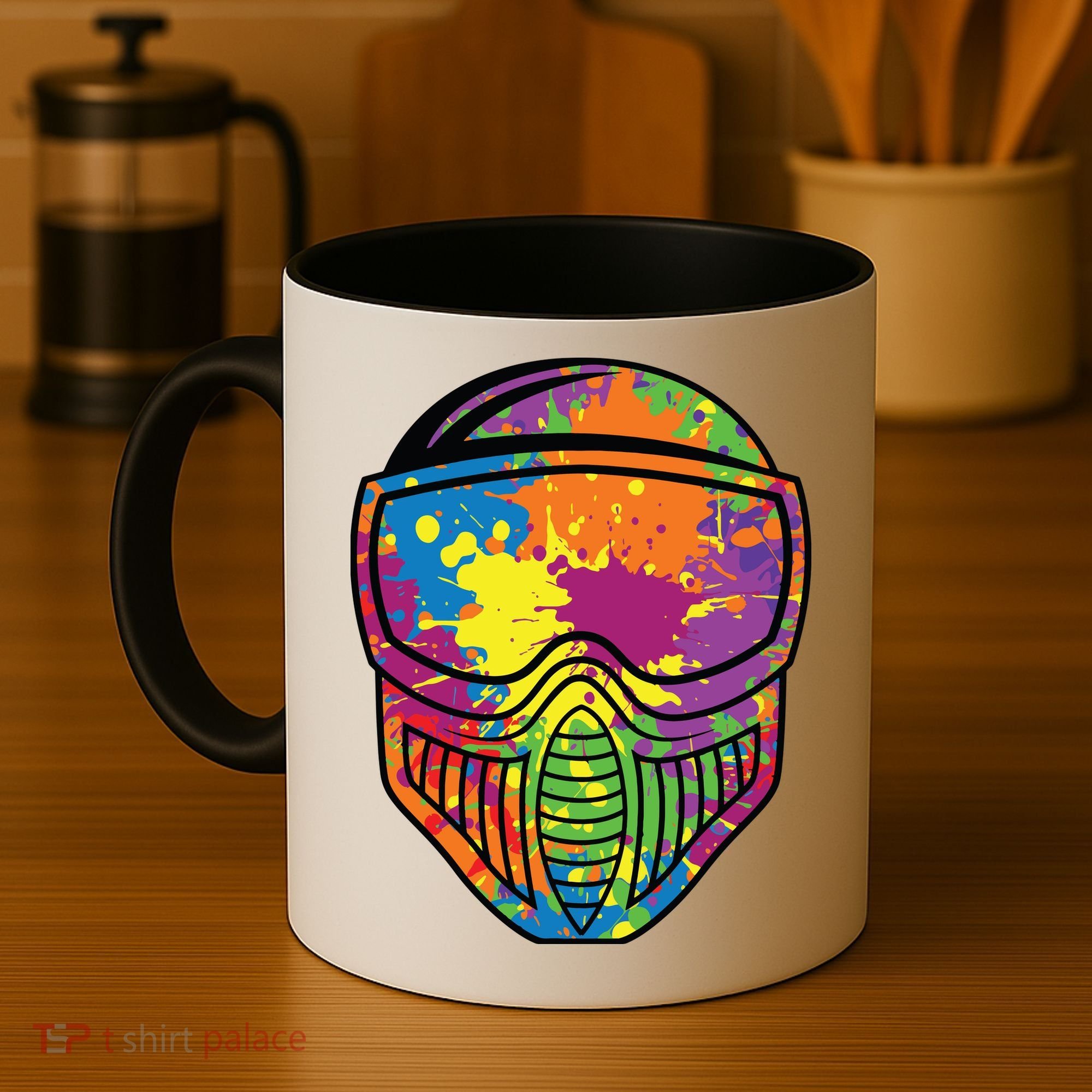 Paintball Mask Paint Shooting Paintballer Air Gun Coffee Mug