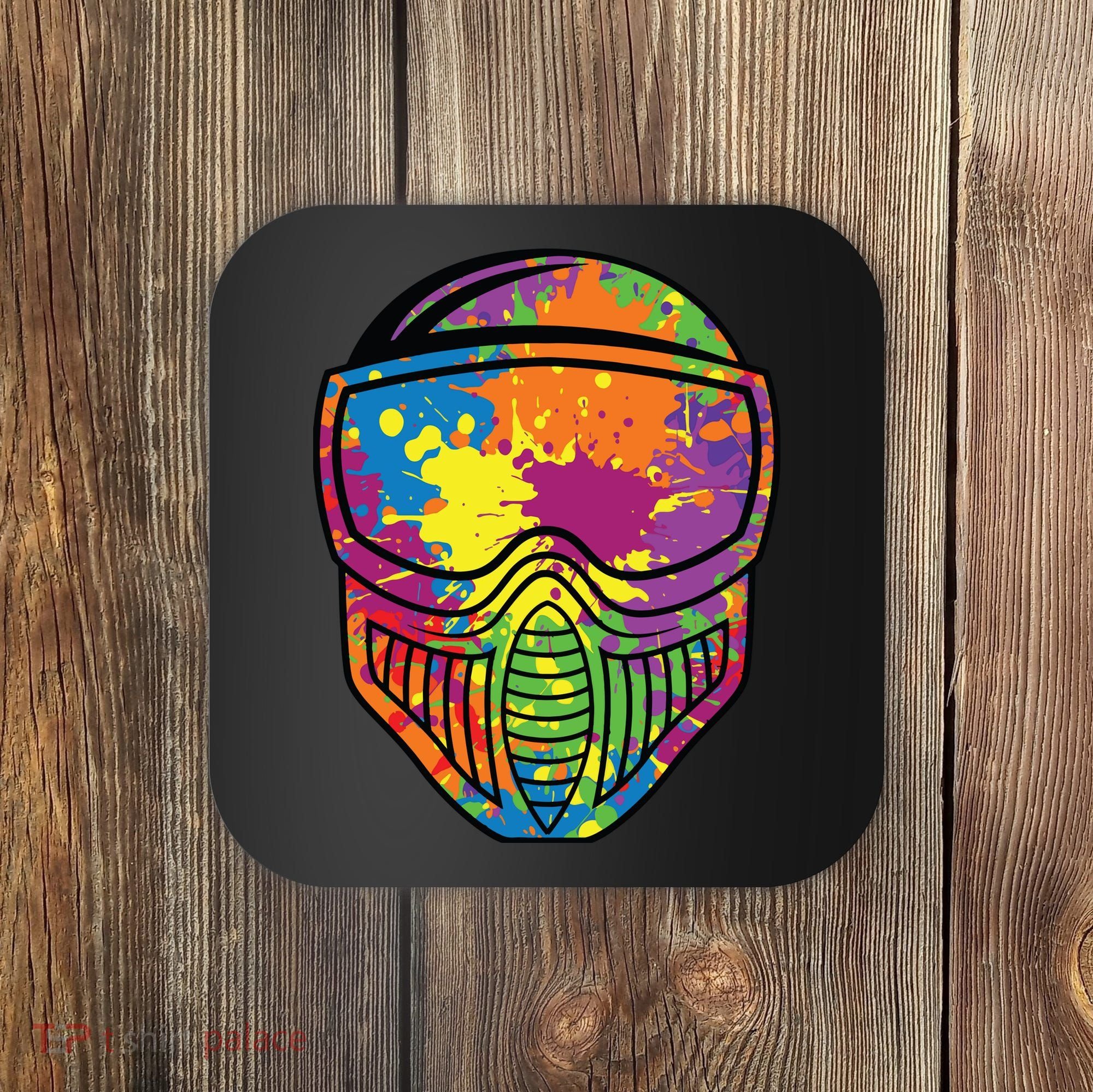 Paintball Mask Paint Shooting Paintballer Air Gun Coaster