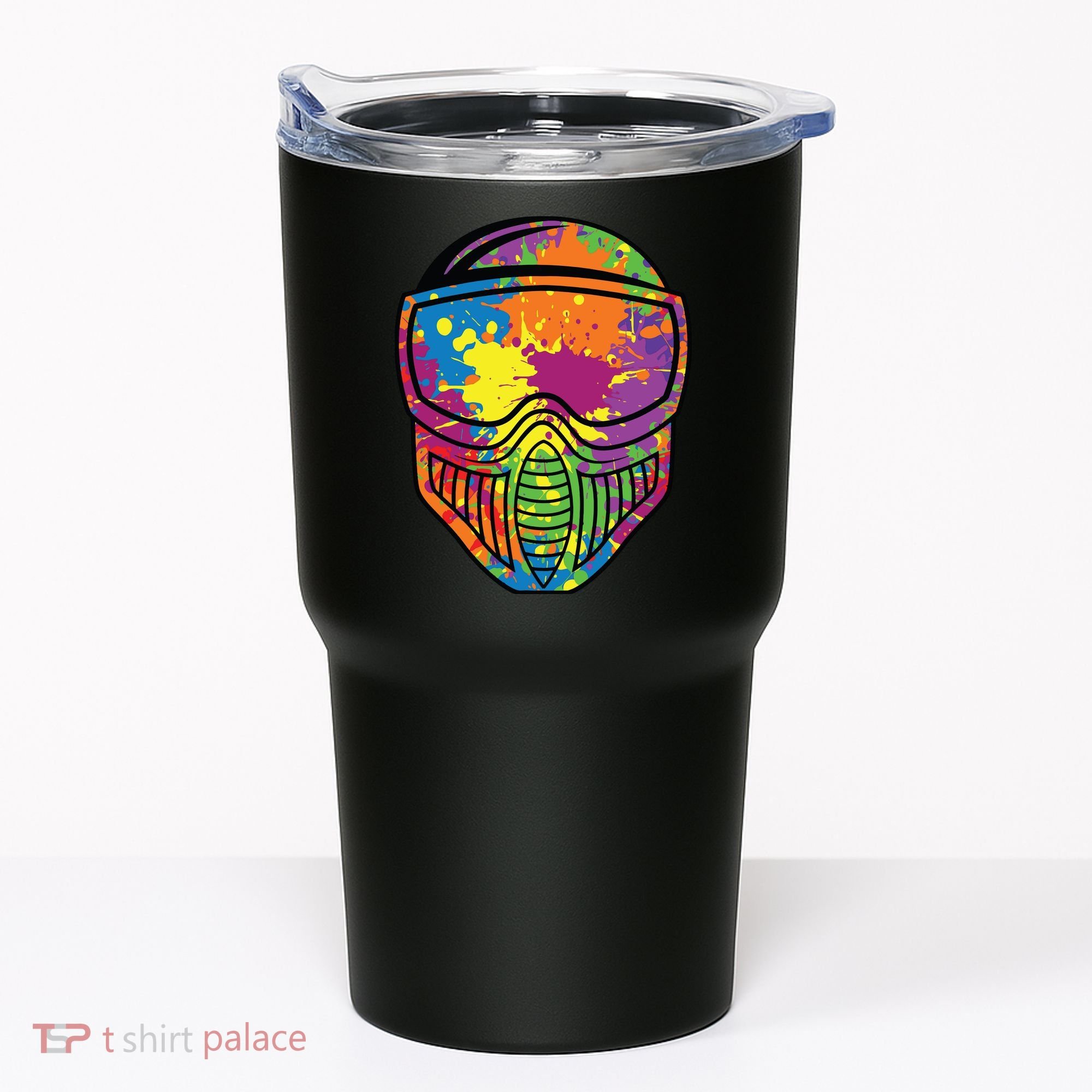 Paintball Mask Paint Shooting Paintballer Air Gun Tumbler