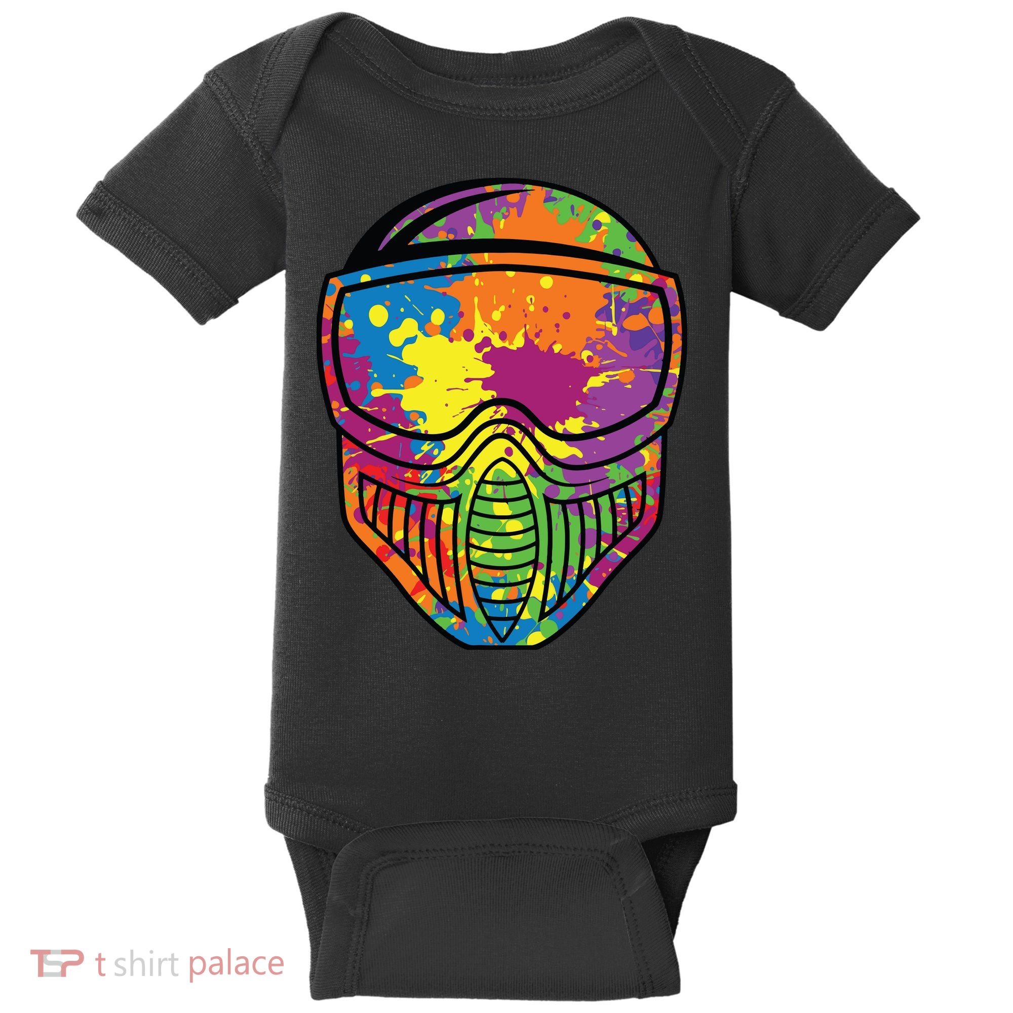 Paintball Mask Paint Shooting Paintballer Air Gun Baby Bodysuit