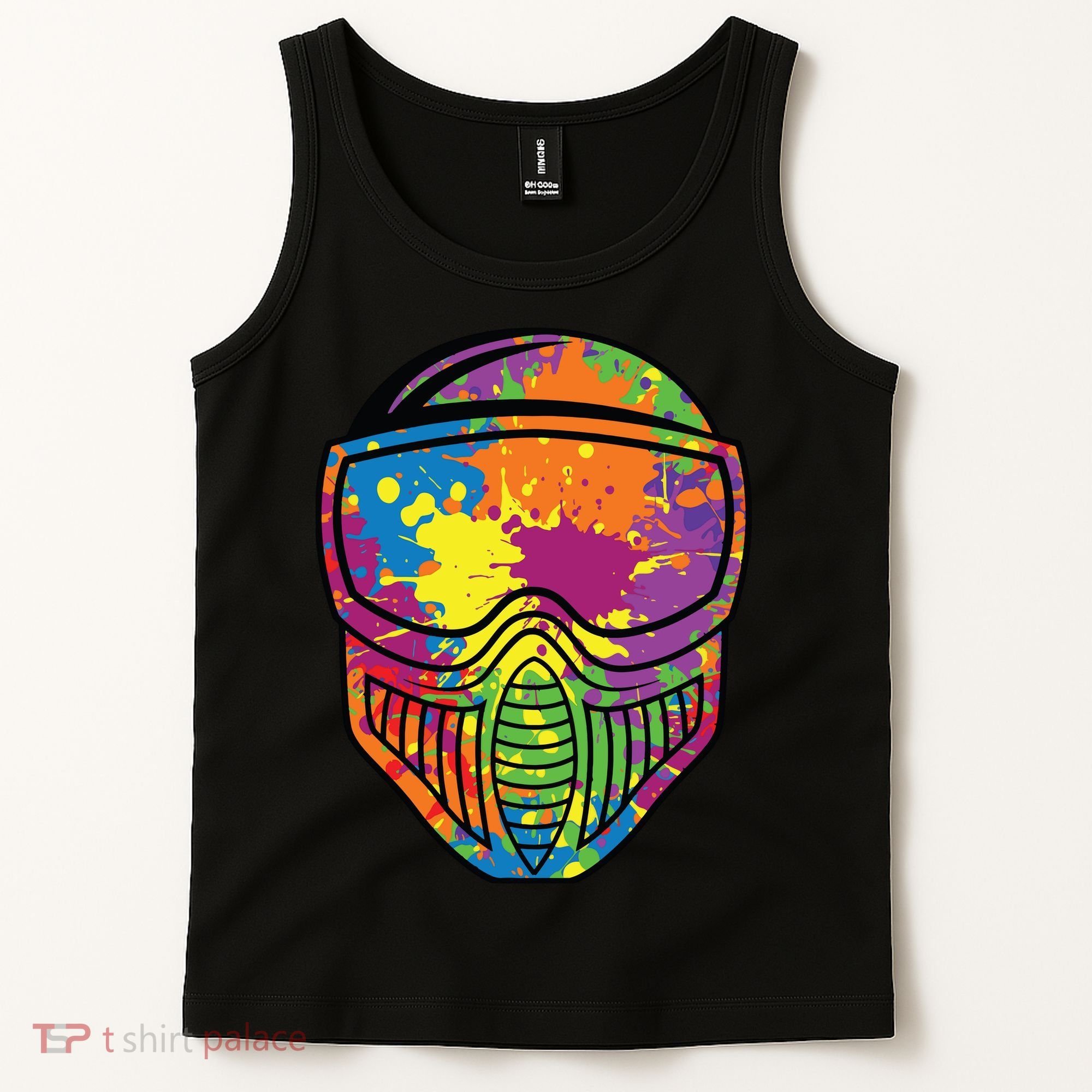 Paintball Mask Paint Shooting Paintballer Air Gun Tank Top