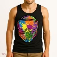 Paintball Mask Paint Shooting Paintballer Air Gun Tank Top thumb 3