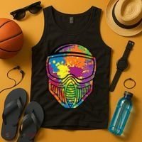 Paintball Mask Paint Shooting Paintballer Air Gun Tank Top thumb 4