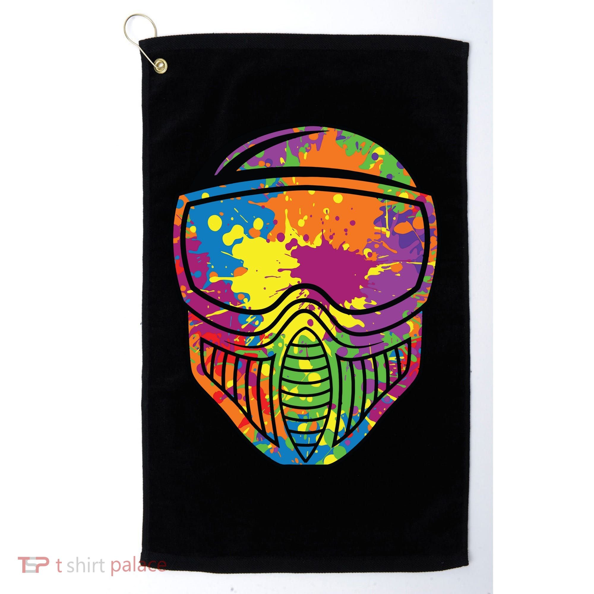 Paintball Mask Paint Shooting Paintballer Air Gun Golf Towel