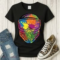 Paintball Mask Paint Shooting Paintballer Air Gun Women's T-Shirt thumb 3