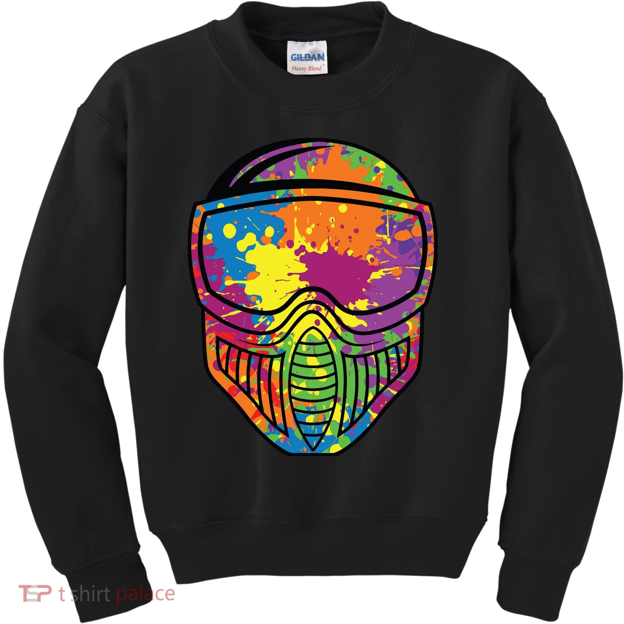 Paintball Mask Paint Shooting Paintballer Air Gun Kids Sweatshirt