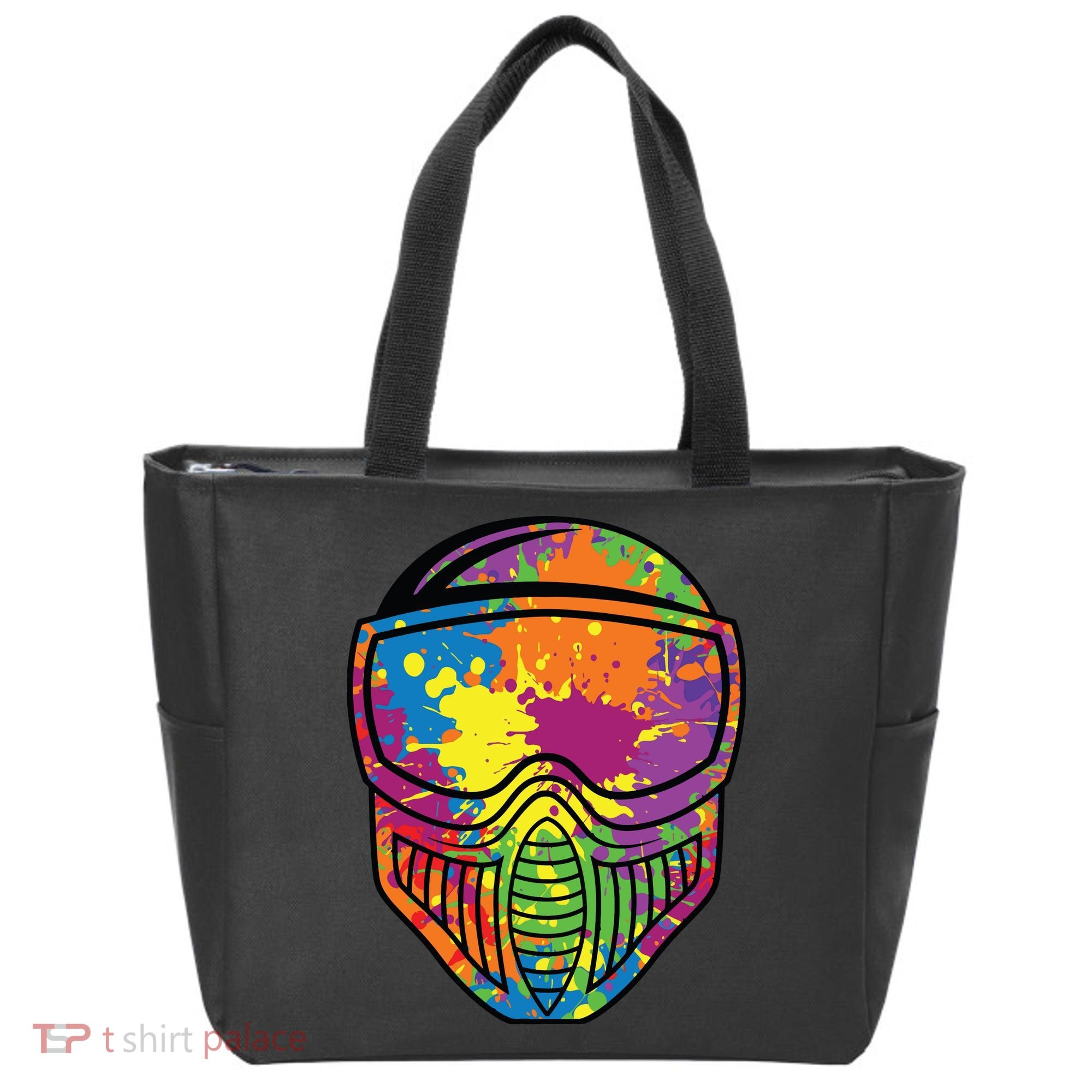 Paintball Mask Paint Shooting Paintballer Air Gun Tote Bag
